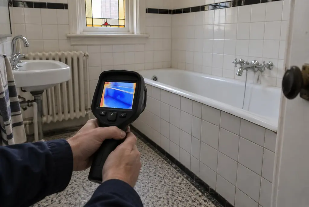 Lekdetectie Leidschendam – onderzoek in een badkamer van een oudere woning