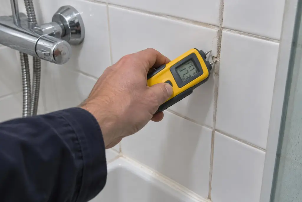 Lekdetectie Leidschendam – vochtmeter op badkamertegels bij de douche
